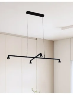 Lámpara colgante África - Mantra - Lámpara negra con 4 luces