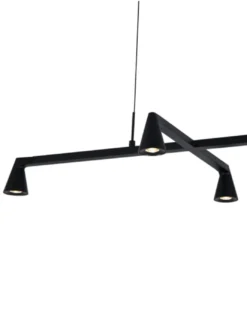 Lámpara colgante África - Mantra - Lámpara negra con 4 luces