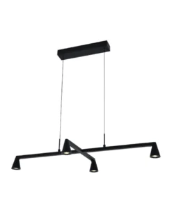 Lámpara colgante África - Mantra - Lámpara negra con 4 luces