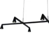 Lámpara colgante África - Mantra - Lámpara horizontal negra con 6 luces