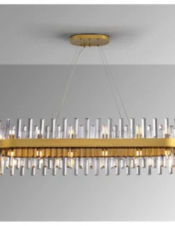 Lámpara colgante Grace - Schuller - Diseño ovalado, barras de cristal