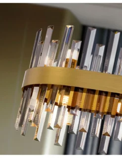 Lámpara colgante Grace - Schuller - Diseño ovalado, barras de cristal