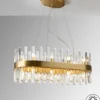 Lámpara colgante Grace – Schuller – Lámpara elegante con barras de cristal, acabado oro