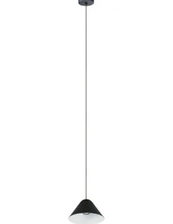 Lámpara colgante Gruissan – Mantra – Disponible en blanco o negro, pantalla cónica