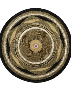 Lámpara colgante Gurunsi Single - PET Lamp - Pantalla de fibra natural “elephant grass”, lámpara artesanal