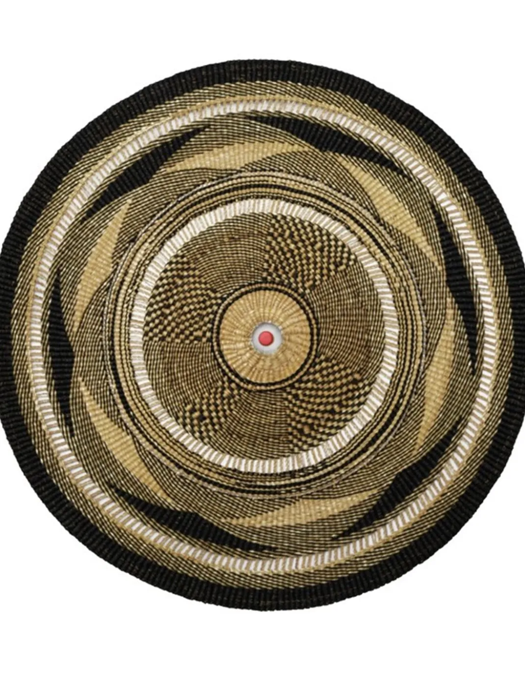 Lámpara colgante Gurunsi Single - PET Lamp - Pantalla de fibra natural “elephant grass”, lámpara artesanal