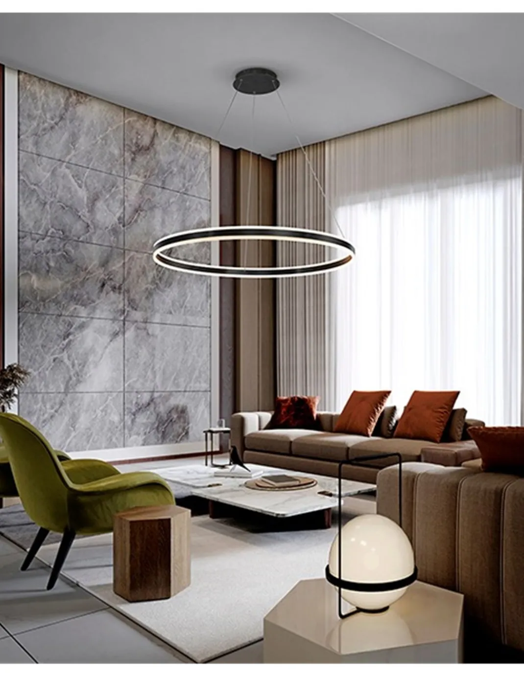 Lámpara colgante Helia – Schuller – Diseño moderno en 3 colores y 2 medidas