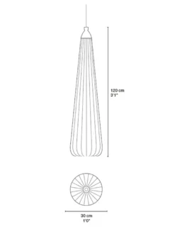 Lámpara colgante Ibisi Medium - PET Lamp - Pantalla de fibras naturales de bambú, artesanal