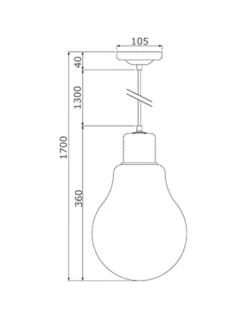 Lámpara colgante Idea - Conalux - Lámpara en forma de bombilla