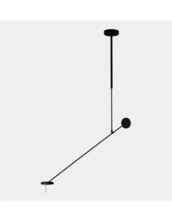 Lámpara colgante Invisible Single – LedsC4 - Diseño minimalista negro, LED regulable y orientable
