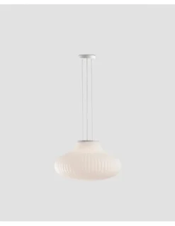 Lámpara colgante Isabelle 50 – Faro – Lámpara de cristal, acabado blanco