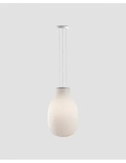 Lámpara colgante Isabelle 31 – Faro – Lámpara de cristal, acabado blanco