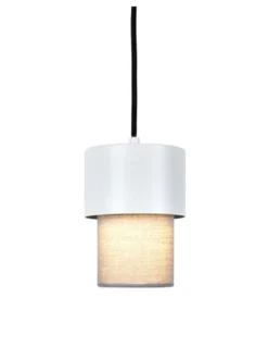 Lámpara colgante Kan XS – Luxcambra – Pantalla de metal y cotonet, Ø 11,5 cm