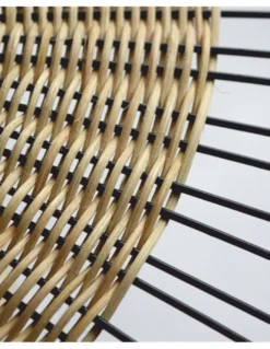 Lámpara Colgante Kasteli - IDP Lampshades - Lámpara de techo tipo sombrero / pamela, rejilla metal y ratán