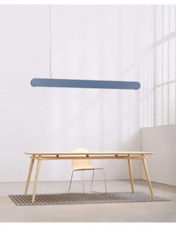 Lámpara colgante Kipu – Luz Negra – Lámpara lineal acústica fabricada en fieltro PET