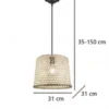 Lámpara colgante Lagoa - AJP - Lámpara boho chic de bambú, diseño natural