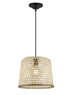 Lámpara colgante Lagoa - AJP - Lámpara boho chic de bambú, diseño natural