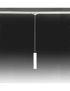 Lámpara colgante LED Ø 4 cm y 300 cm de alto de acero en 2 acabados regulable 2700K – Haul - Milán