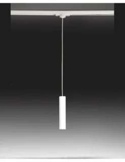 Lámpara colgante LED Ø 4 cm y 300 cm de alto de acero en 2 acabados regulable 2700K – Haul - Milán