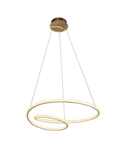 Lámpara colgante LED Tube – Schuller – Lámpara minimalista, acabado oro