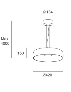 Lámpara colgante Levels – LedsC4 – Lámpara de cristal en 3 colores, LED regulable (Corte de Fase, Dali-2, Casambi)