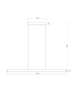 Lámpara colgante Lineal - Mantra - Lámpara LED horizontal regulable