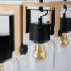 Lámpara colgante lineal Nordica - IDP Lampshades - Lámpara 3 luces de diseño industrial con calidez nórdica