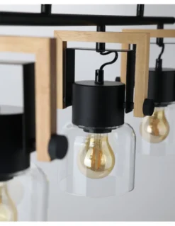 Lámpara colgante lineal Nordica - IDP Lampshades - Lámpara 3 luces de diseño industrial con calidez nórdica