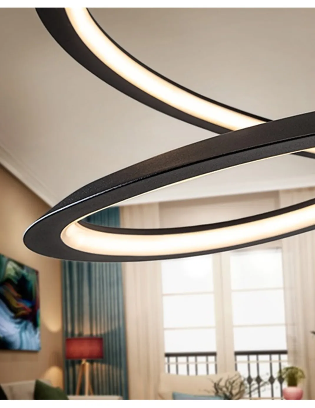 Lámpara colgante Looping – Schuller – Lámpara LED, disponible en 2 tamaños y colores