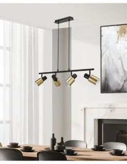 Lámpara colgante Maena – AJP – Diseño horizontal, focos orientables