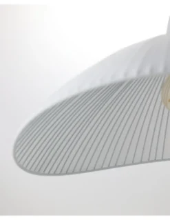 Lámpara colgante Makonis - IDP Lamphades - Lámpara decorativa blanca con pantalla curva