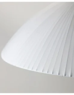 Lámpara colgante Makonis - IDP Lamphades - Lámpara decorativa blanca con pantalla curva