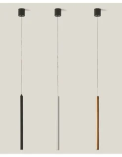 Lámpara colgante Mika - Aromas - Lámpara de acero, diseño tubular minimalista