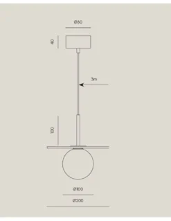 Lámpara colgante Miro – Aromas – Lámpara de techo blanco o negro, LED 2700K, 20 cm