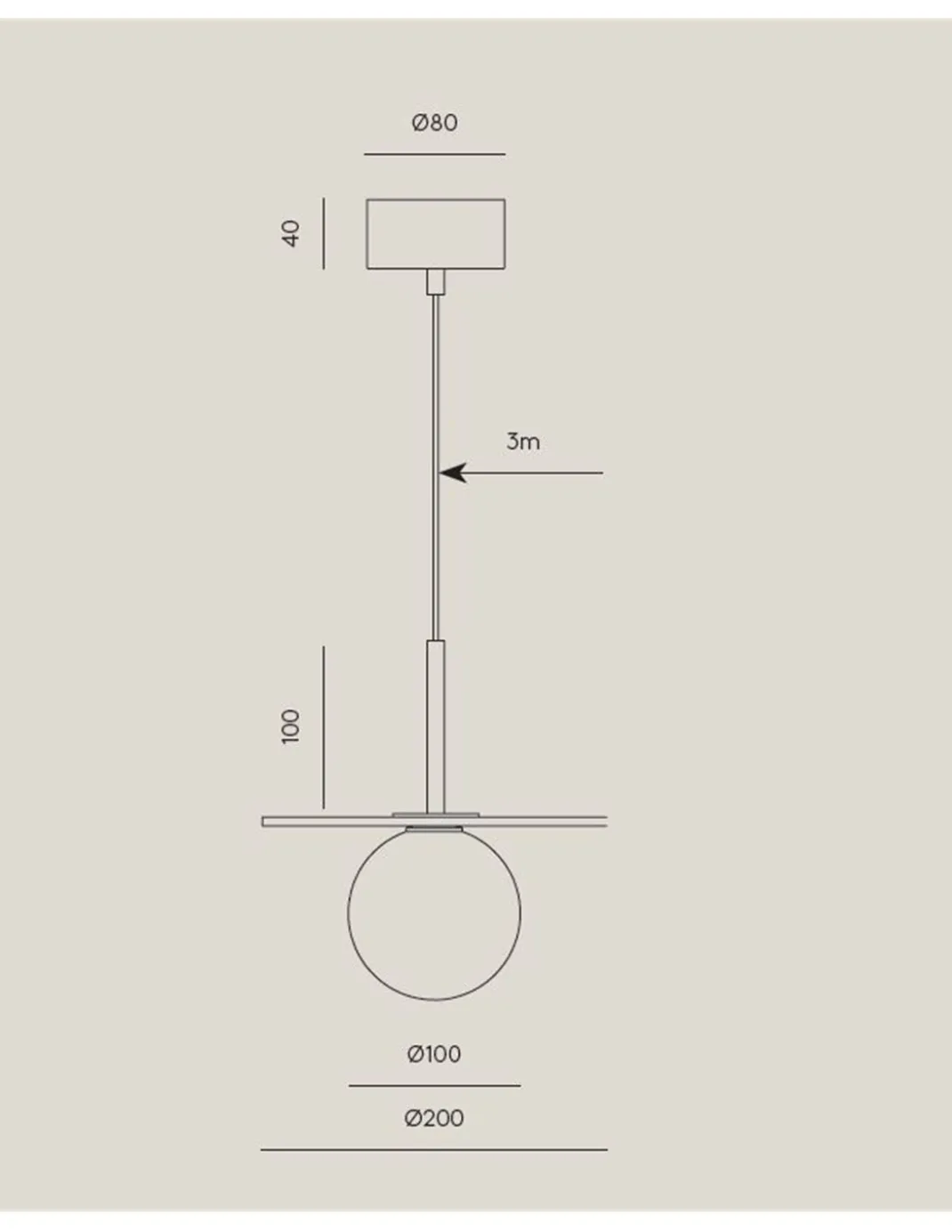 Lámpara colgante Miro – Aromas – Lámpara de techo blanco o negro, LED 2700K, 20 cm