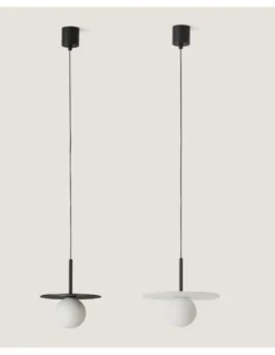 Lámpara colgante Miro – Aromas – Lámpara de techo blanco o negro, LED 2700K, 20 cm