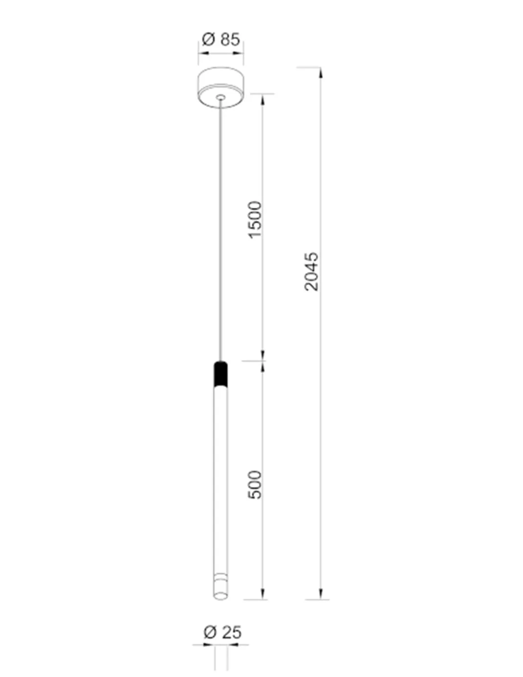 Lámpara colgante Moana - Mantra - Lámpara colgante tubular LED