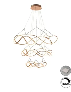 Lámpara colgante Molly - Schuller - Lámpara de araña moderna y elegante, regulable, color oro