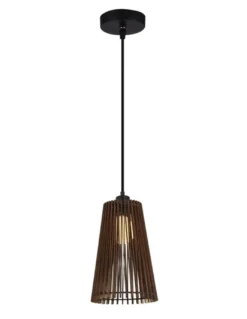 Lámpara colgante Mon - AJP - Lámpara de madera oscura, 20 cm