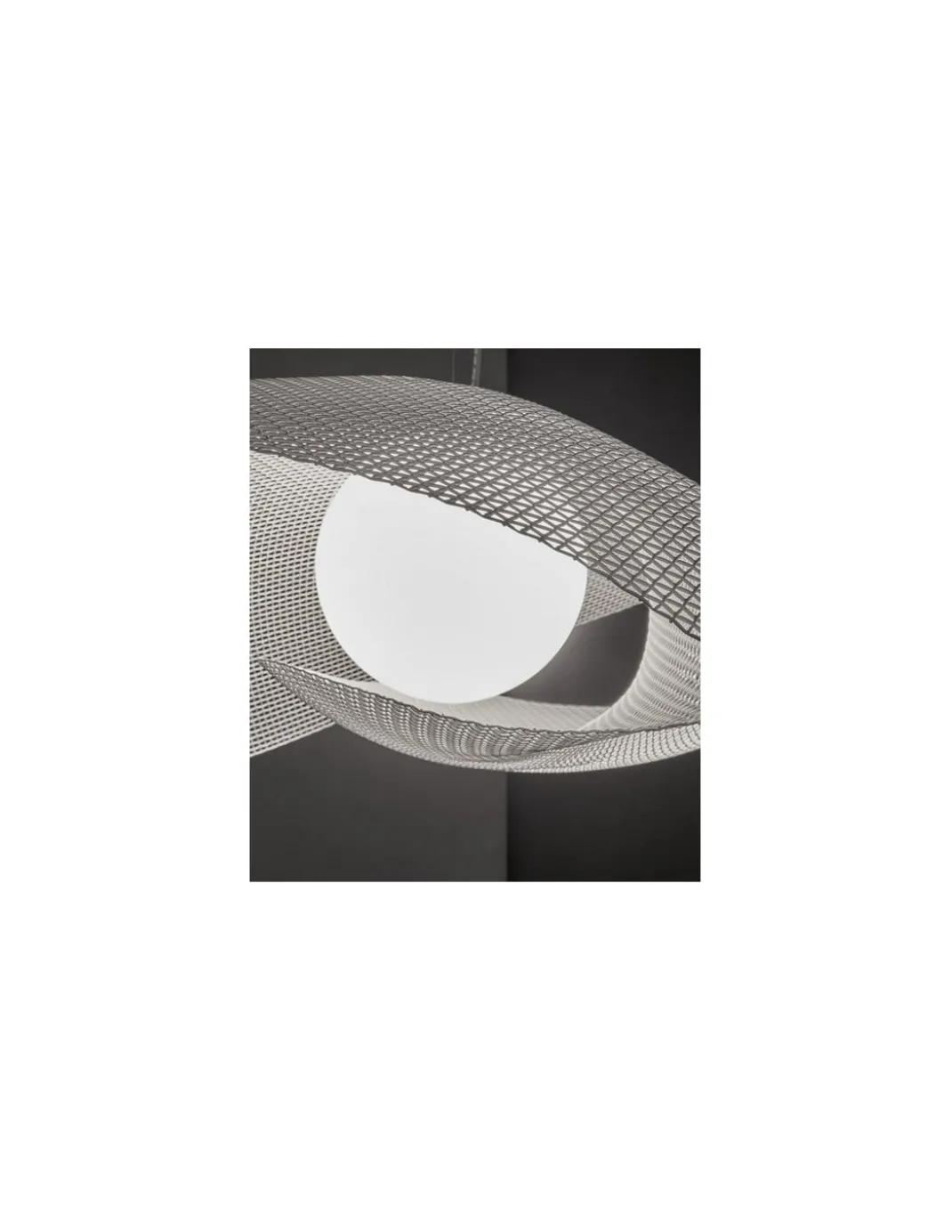 Lámpara colgante Mytilus - a-emotional light - Lámpara de diseño con pantalla de malla ondulada