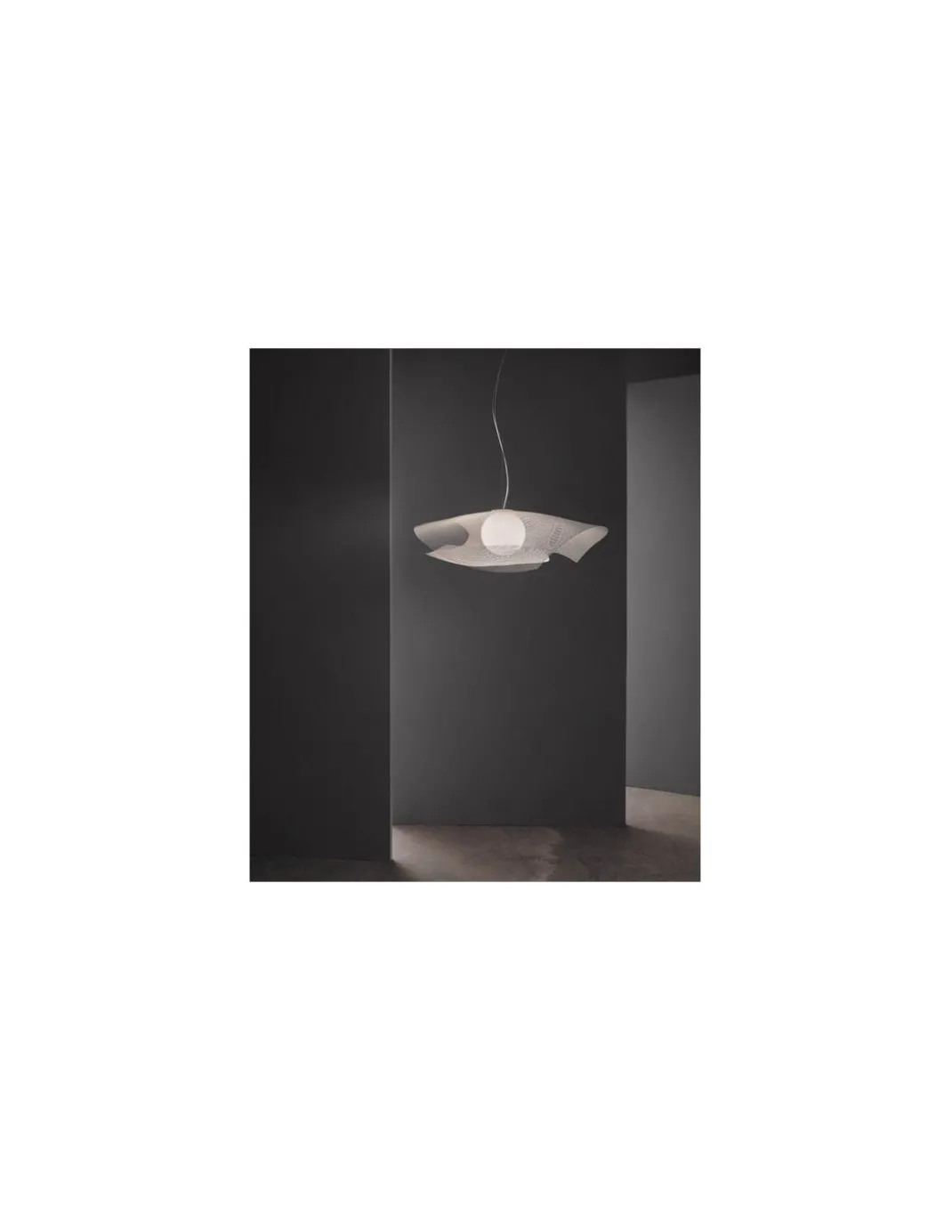 Lámpara colgante Mytilus - a-emotional light - Lámpara de diseño con pantalla de malla ondulada