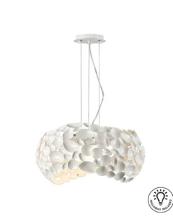 Lámpara colgante Narisa – Schuller – Disponible en blanco o cromo