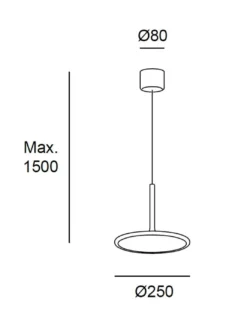 Lámpara colgante Net - LedsC4 - Lámpara LED minimalista blanca, altura regulable