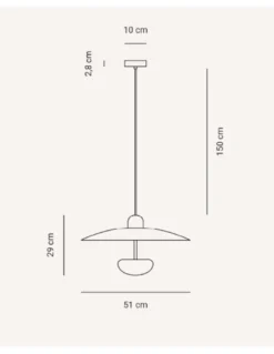 Lámpara colgante Nid – Fokobu – Pantalla semiesférica en varios colores, diseño elegante
