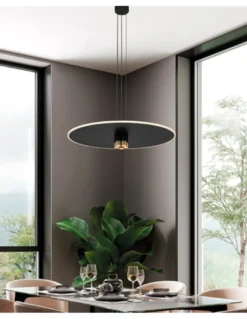 Lámpara colgante Nómada - Mantra - Diseño minimalista en negro y dorado