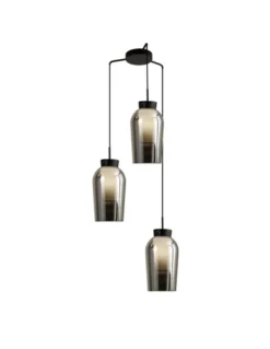 Lámpara colgante Nora – Mantra – Lámpara decorativa con 3 pantallas de cristal