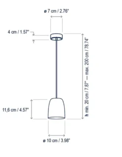 Lámpara colgante Nut – Bover – Lámpara de techo moderna, LED regulable Triac