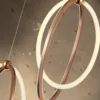 Lámpara colgante Ocellis – Schuller – Lámpara decorativa LED, acabado oro rosa