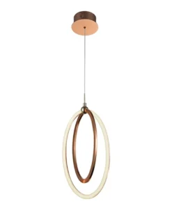 Lámpara colgante Ocellis – Schuller – Lámpara decorativa LED, acabado oro rosa