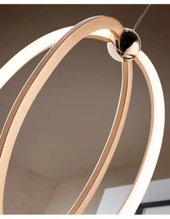 Lámpara colgante Ocellis – Schuller – Lámpara decorativa LED, acabado oro rosa